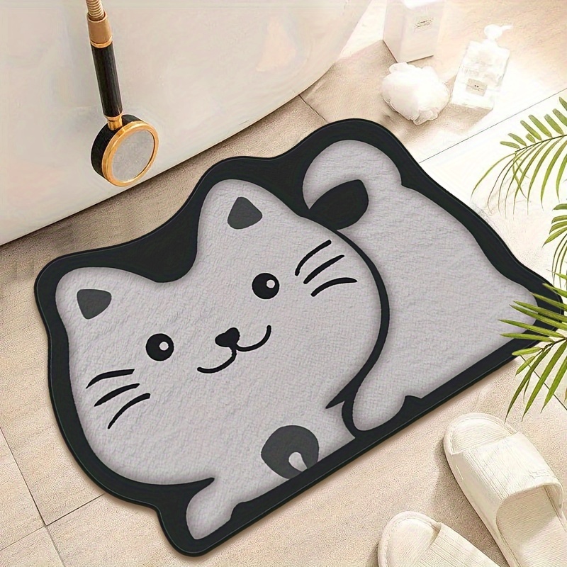 Bathroom Mat, Cute Bathroom Carpet Anti-slip Ultra-fine Fiber