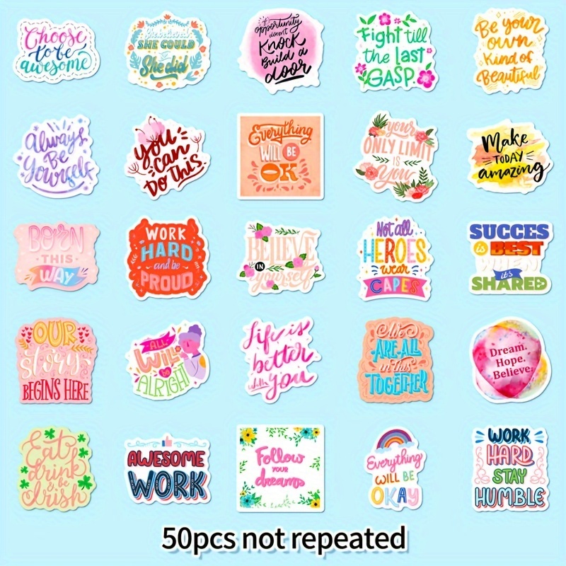 Text Waterproof Stickers