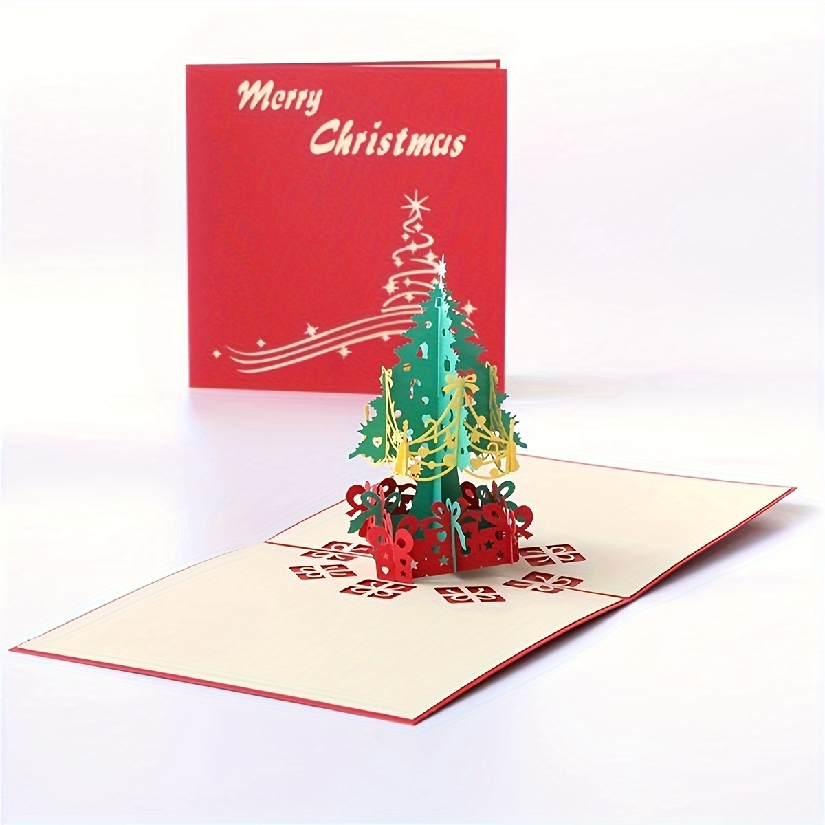 Dainzusyful Gift Cards Holiday Cards Creative 3D Three Paper