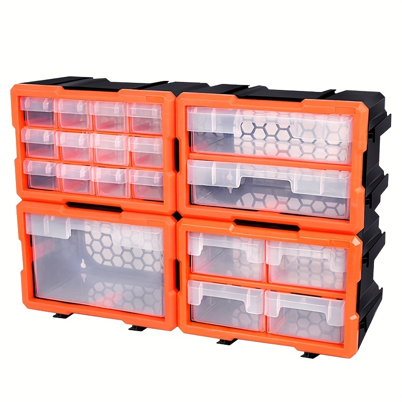 Double Side Tool Box Organizer, Hardware Storage Box, Portable Small Parts  Organizer with Removable Plastic Dividers for Screws, Nuts, Nails, Bolts