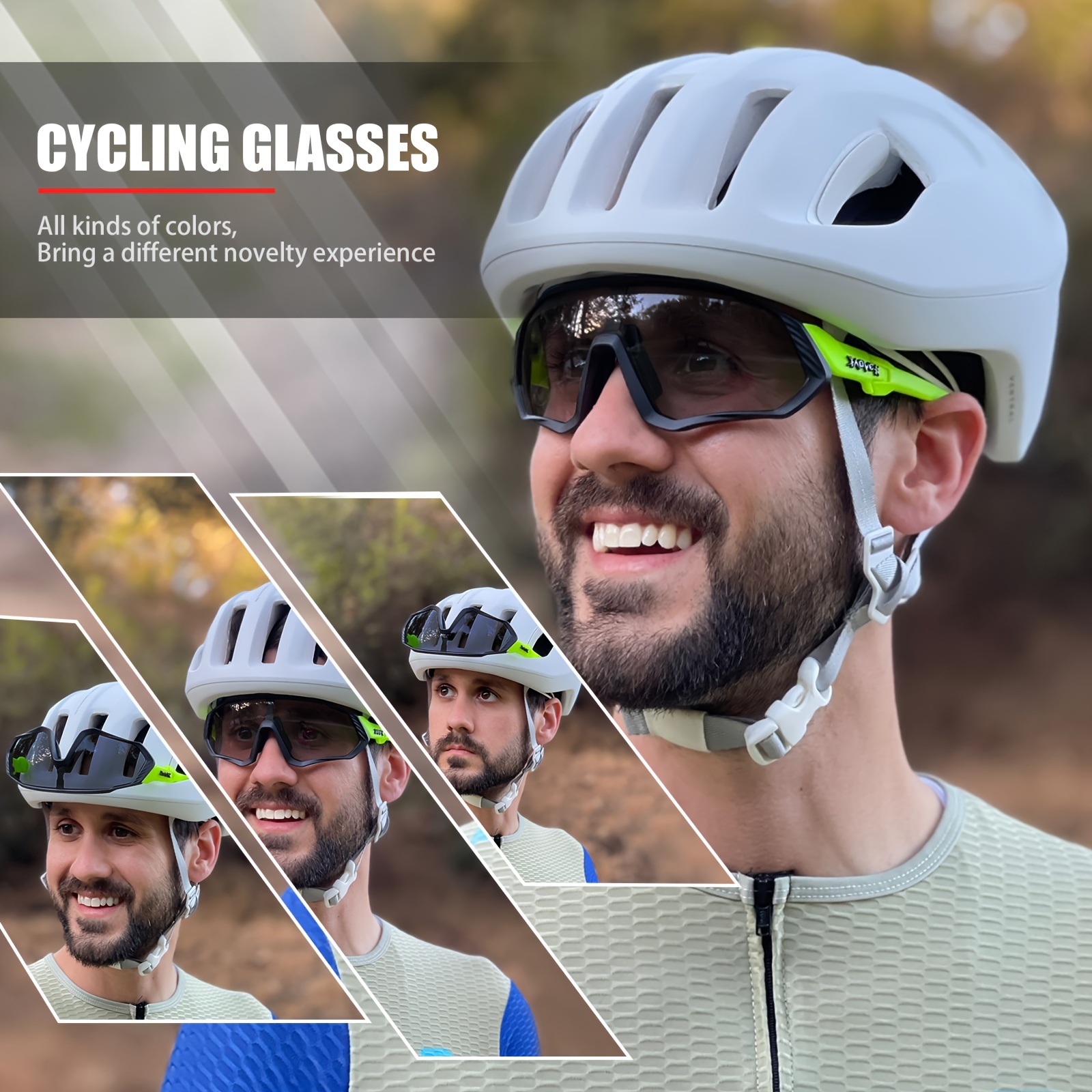 Googles,Photochromic 1 Lens Cycling Sunglasses Outdoor Sports Bike Cycling Glasses Goggles, Safety Glasses unisex UV400 Bicycle Outdoor Sports