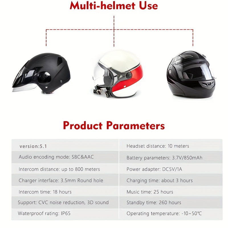 V6 Pro Helmet Intercom Headset Best Gift - Temu