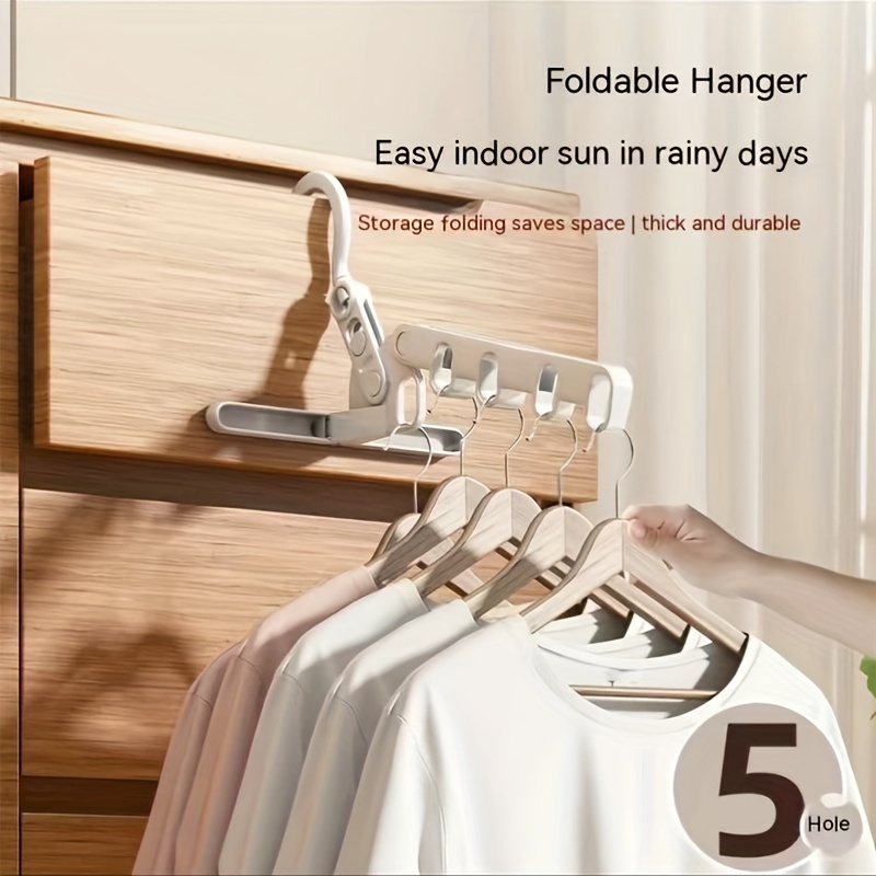 Multi hole Plastic Hangers Foldable Heavy Duty Clothes - Temu