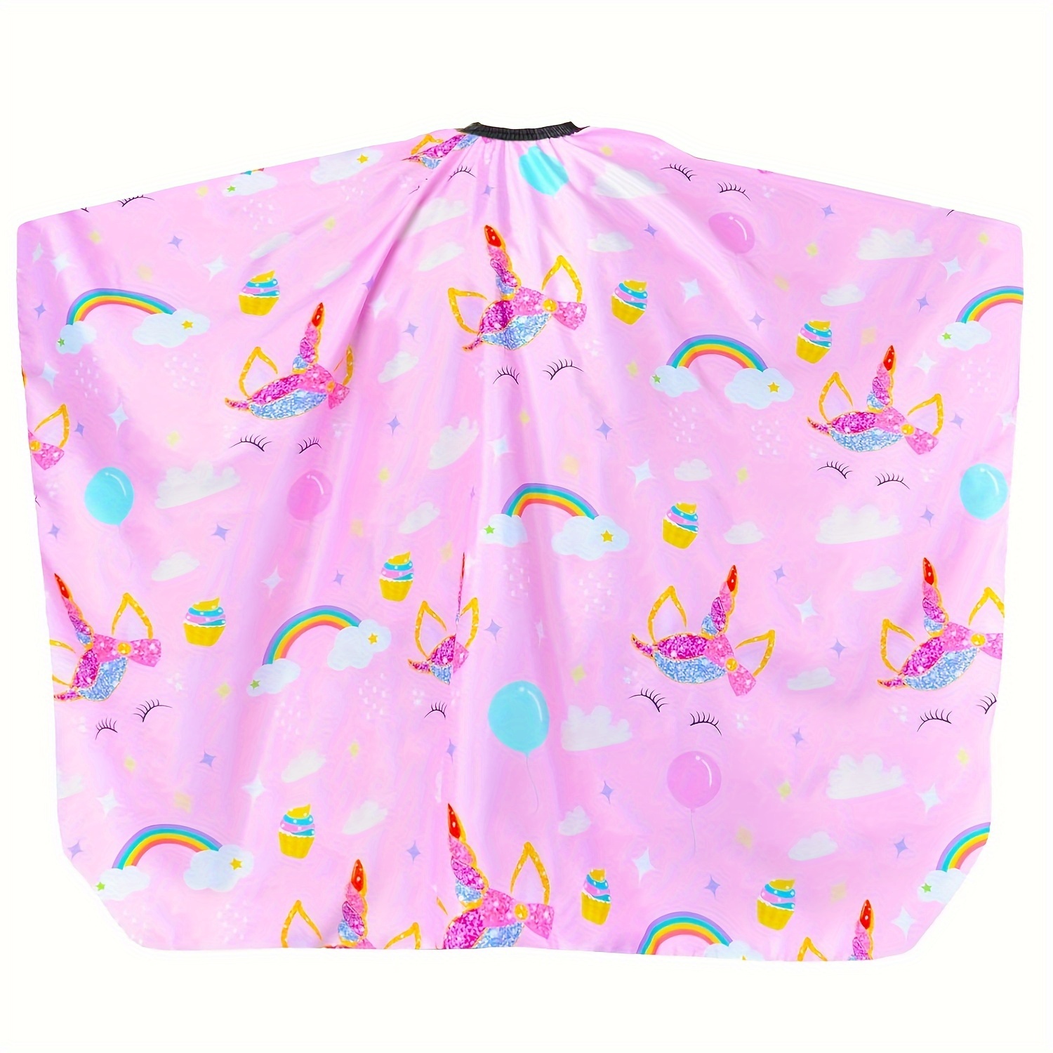 

Pink Cartoon Printing Haircut Cape, Waterproof Barber Cape Cover, Hair Cutting Cape Apron With Adjustable Closure