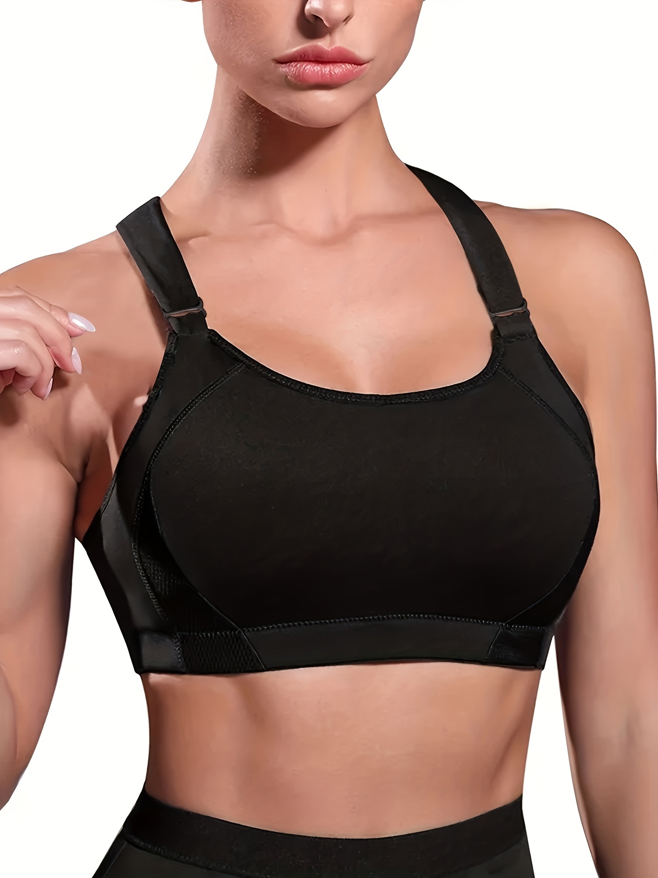 Buy Belity Front Zipper Wireless Bra No Steel Ring Breathable Active Yoga  Sports Bras at