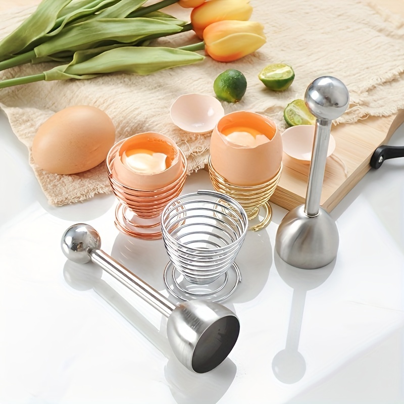 2pcs Egg Cup Egg Holder Silvery Egg Holder Stainless Steel - Temu