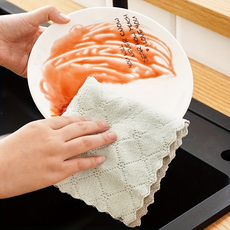 Microfiber Dish Cloths, Thickened Coral Velvet Cationic Double-sided Dish  Towels, Soft Absorbent Towels, Strong Stain Removal, Scouring Pads,  Reusable, Machine Washable For Kitchen, Bathroom, Car, Window, Kitchen  Supplies, Random Color - Temu