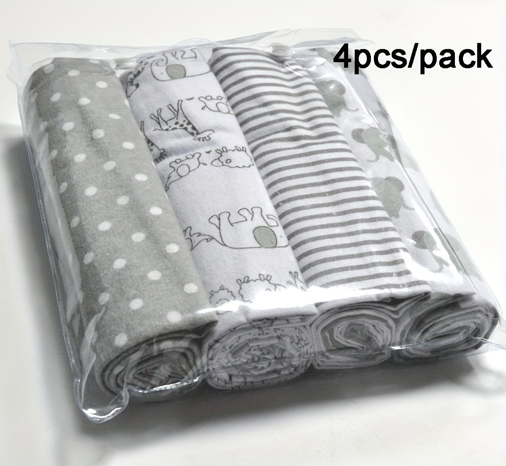 flannel swaddle blankets receiving blankets   cotton 4pcs   30 x 30 inch for home decor halloween christmas gift details 12