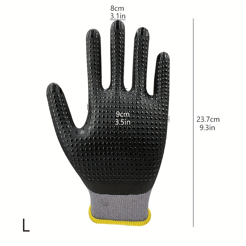 OKIAAS Level 6 Cut Resistant Work Gloves, Foam Nitrile Coated with Grip, Touchscreen Safety Gloves for Woodworking, Fishing, Construction, Mechanic