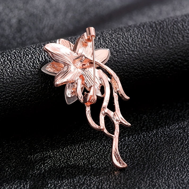 Women's Flower Scarf Clip Brooch Beautiful Scarf Buckle Ring with