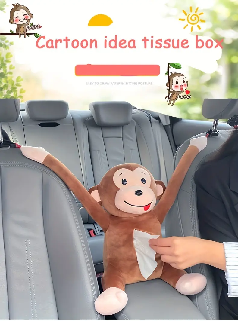 1pc Affe Design Kreative Auto Tissue Box Halter Cartoon - Temu Germany