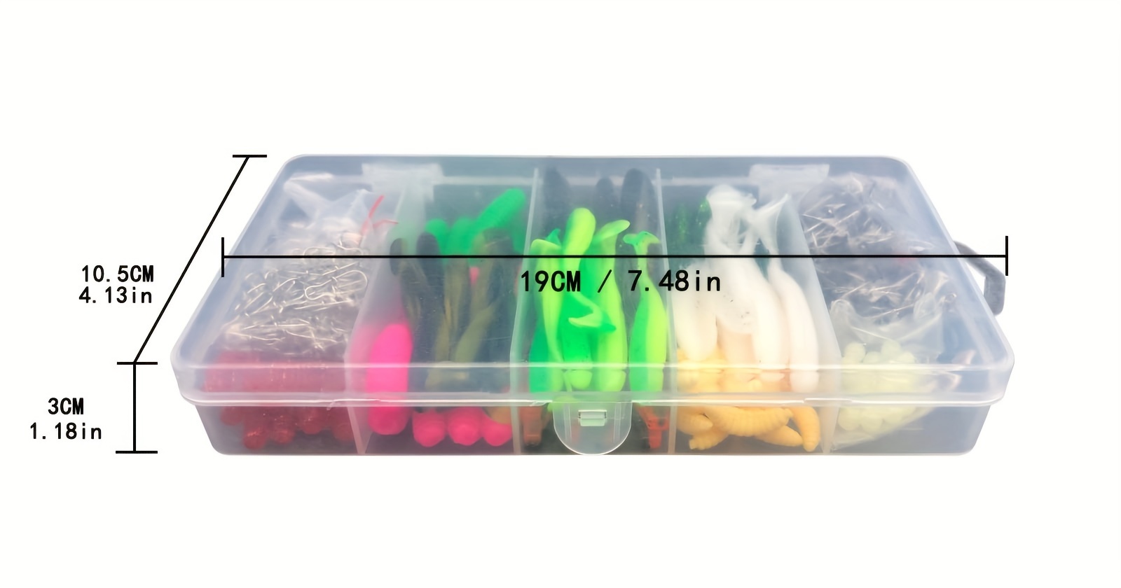 26 107 132 284pcs fishing lures kit tackle box with hard lures spoon lures soft plastic worms swimbaits crankbait jigs hooks for bass trout salmon fishing details 14