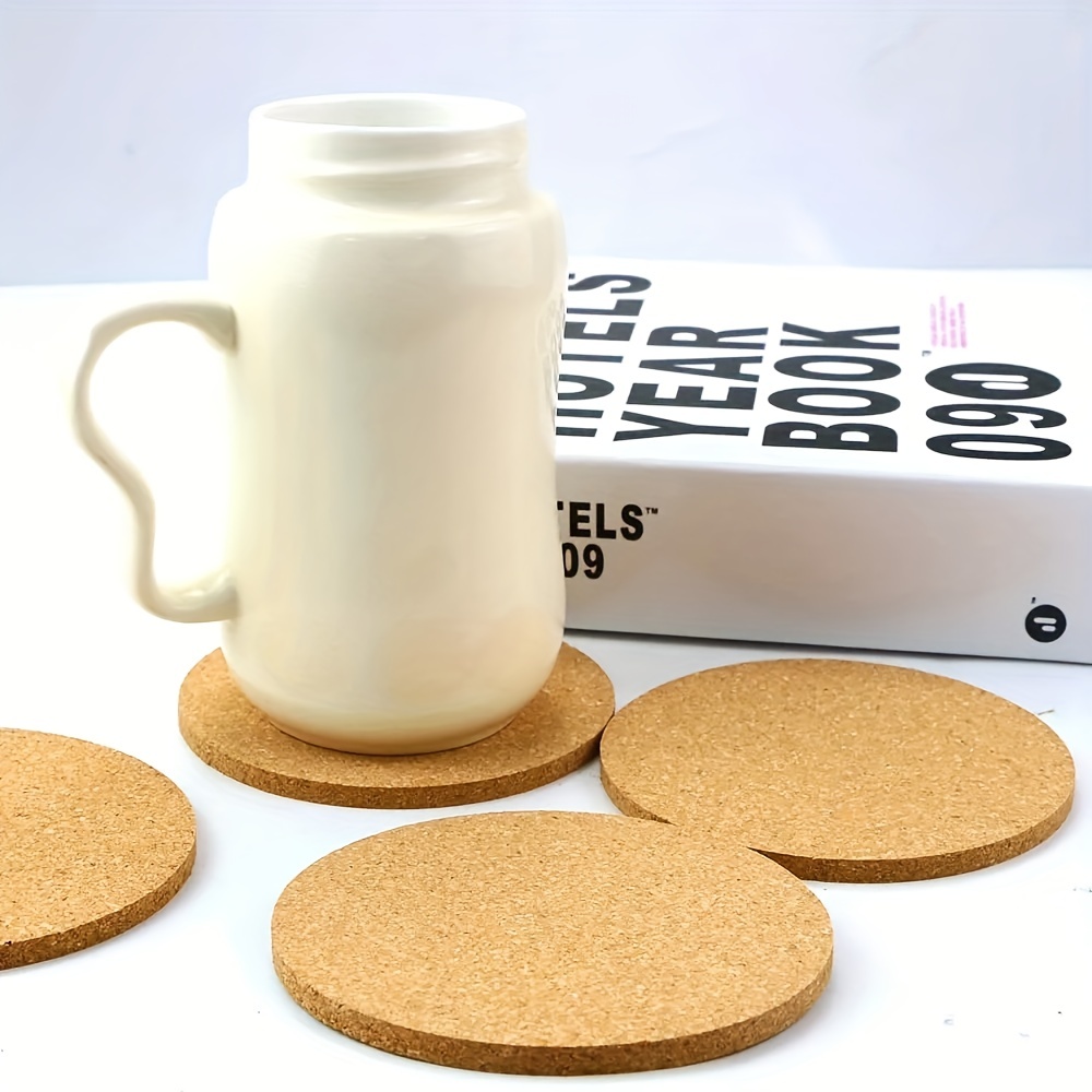 Natural Cork Coasters For Drinks Absorbent And Reusable - Temu