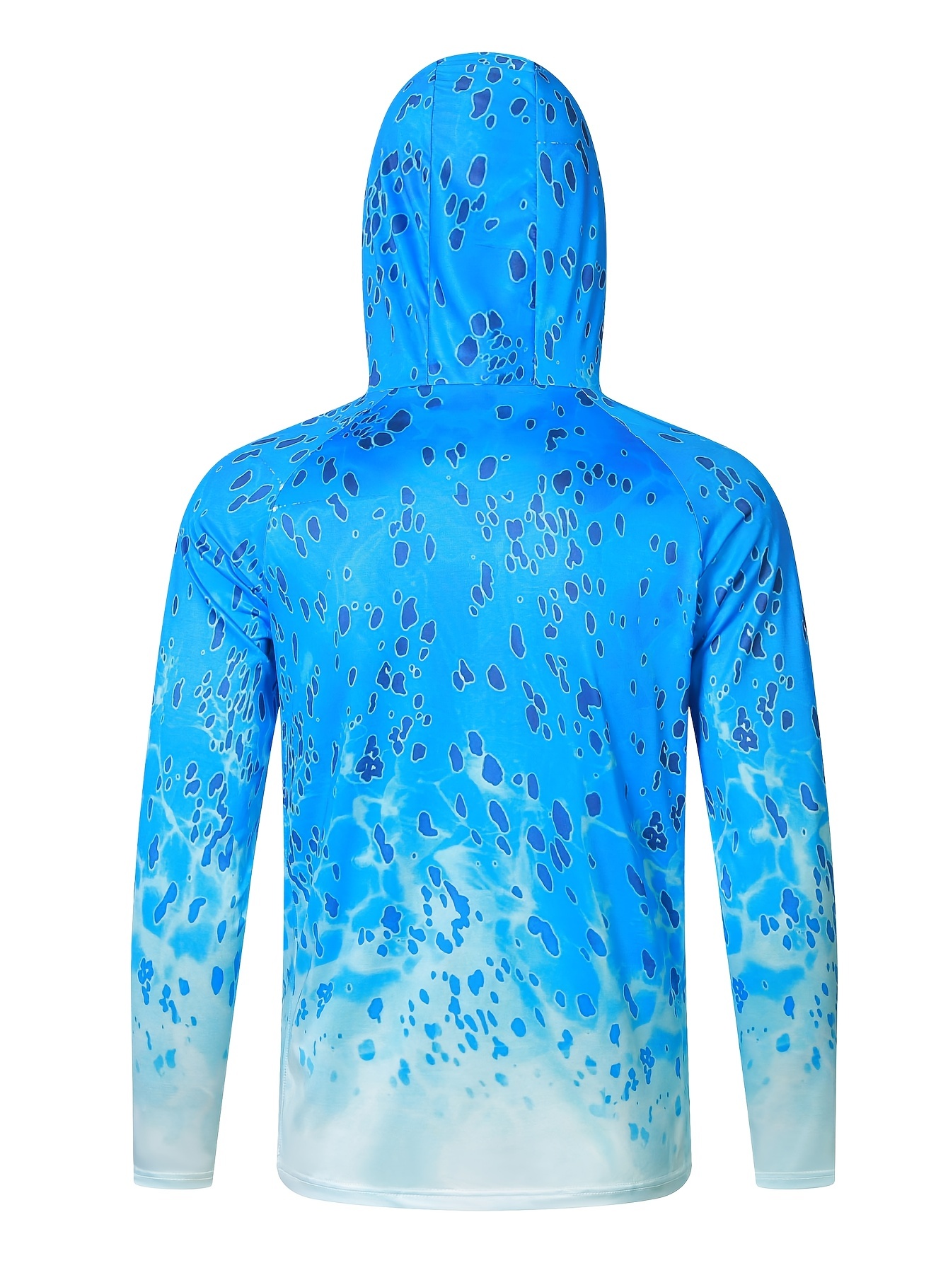 Mens UPF 50+ UV Sun Protection Hoodie Long Sleeve Rash Guard Hiking Fishing  Swim SPF Shirt