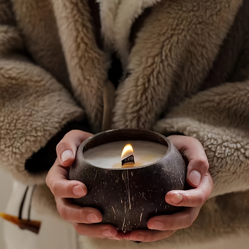 Candela Aromaterapica Fatta A Mano In Guscio Di Cocco Del Brasile,  Aromaterapia Creativa Che Regala Agli Amici Una Piccola Quantità Di Cera Di  Soia Senza Fumo - Giochi E Giocattoli - Temu Italy