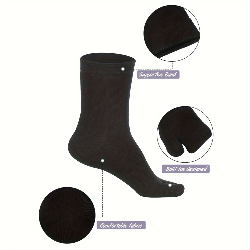 6 pares de calcetines suaves negros para mujer