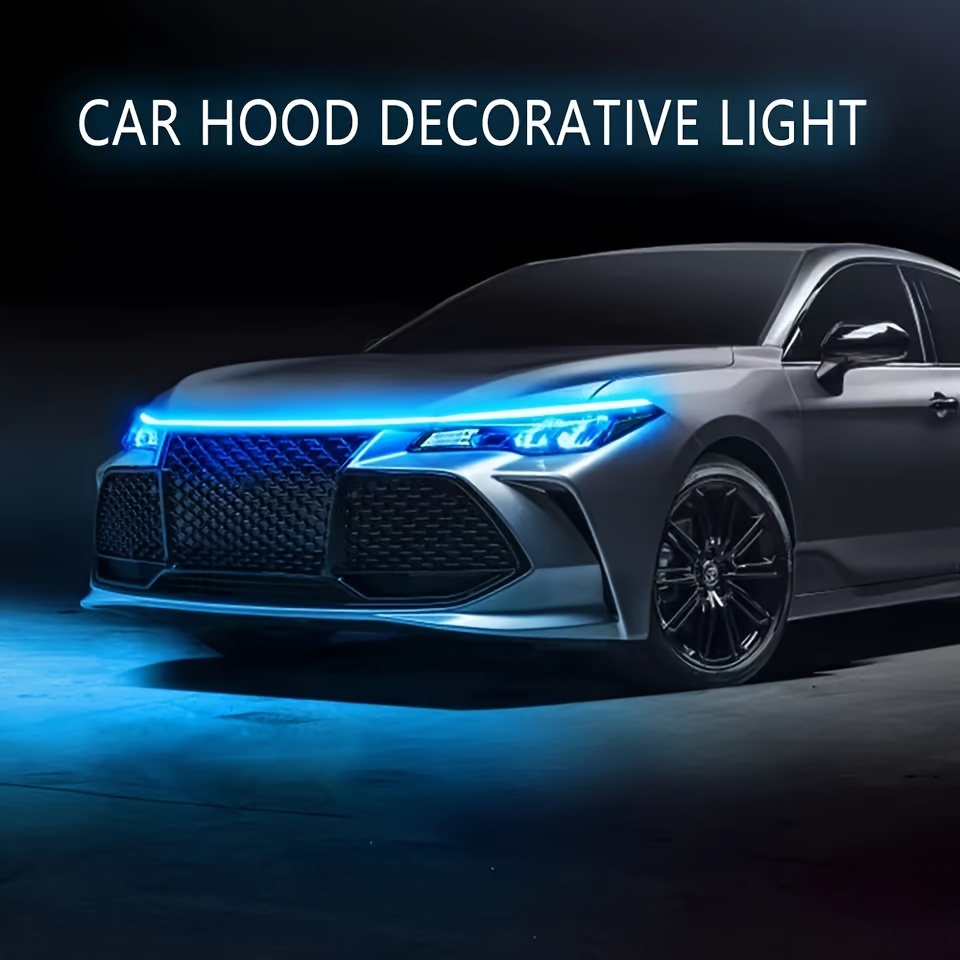 Upgrade Car A Led Light Strip Get A Dynamic Scan Start Hood - Temu