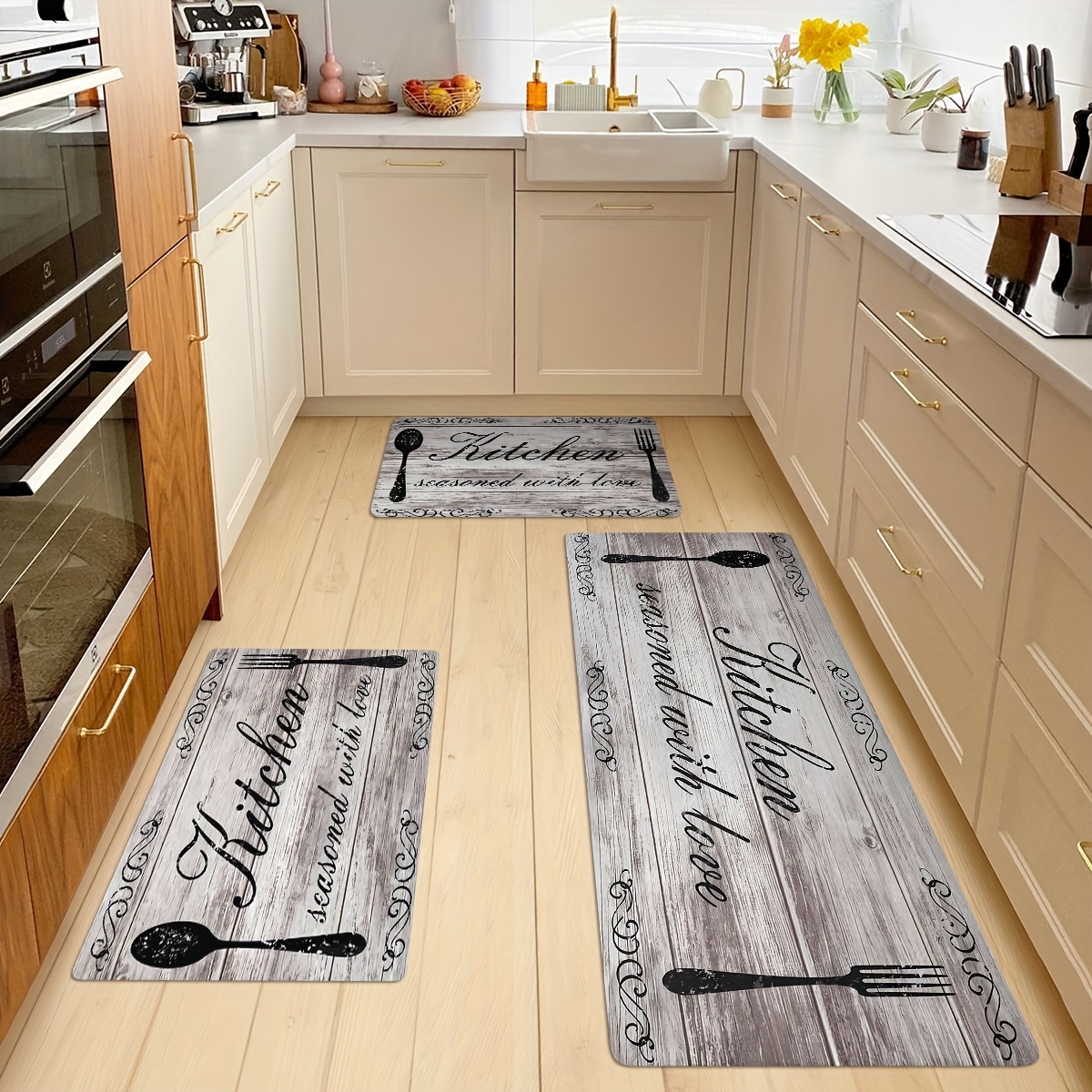 Letter Decor Kitchen Floor Rug, Kitchen Mat, Washable Kitchen Rug Floor Mat  - Temu