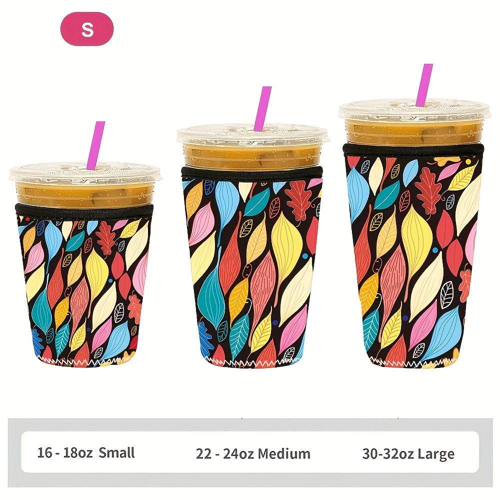 Reusable Iced Coffee Insulator Sleeves For Cold Beverages And Neoprene Cold  Coffee Cup Sleeves Cooler Cover For Coffee Cups - Temu