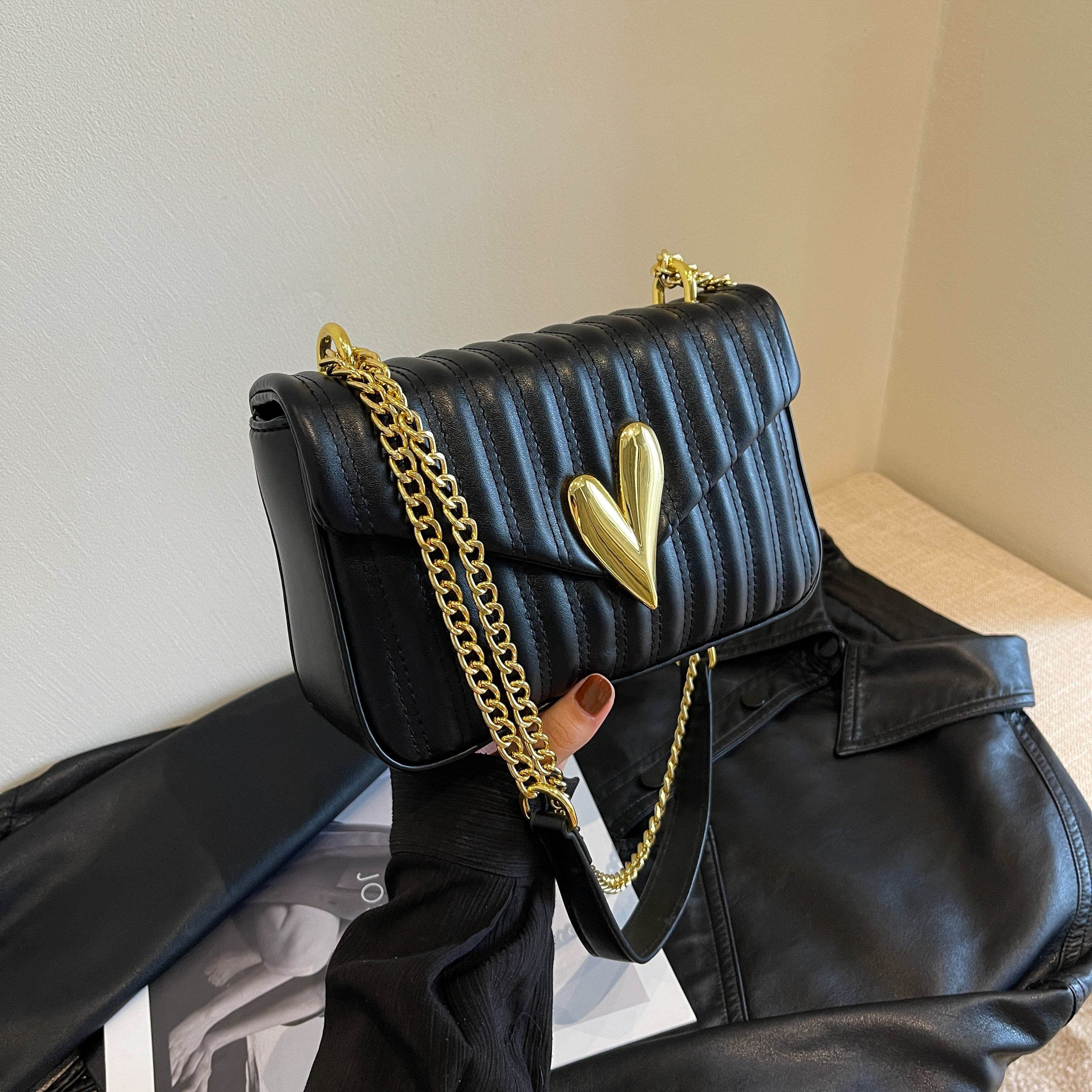 Mini Chain Crossbody Bag Womens Flap Square Purse Fashion Turn Lock  Shoulder Bag - Bags & Luggage - Temu