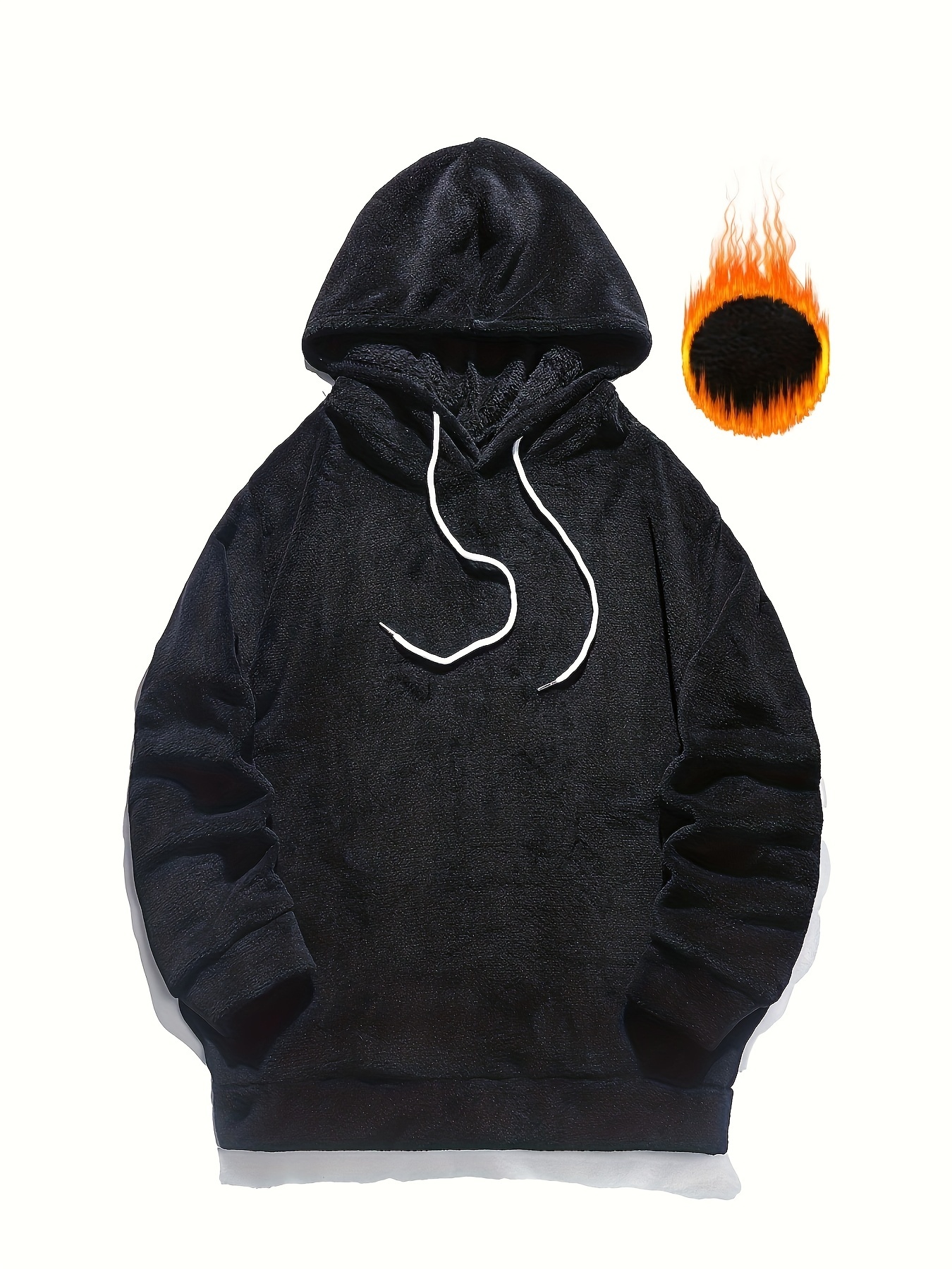 Men's Pullover Hoodie Fake Two-Piece Thickened Hoodie Breathable Thermal  Soft Hooded Sweatshirts Black : : Clothing, Shoes & Accessories