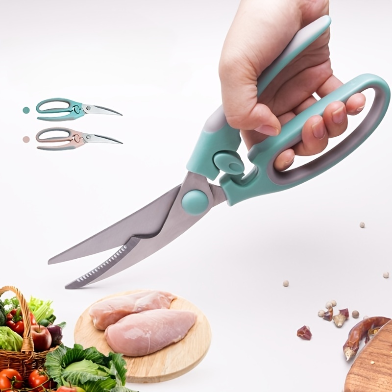 Poultry Shears - Heavy Duty Kitchen Scissors For Cutting Chicken, Poultry,  Game, Bone, Meat - Chopping Food - Spring Loaded