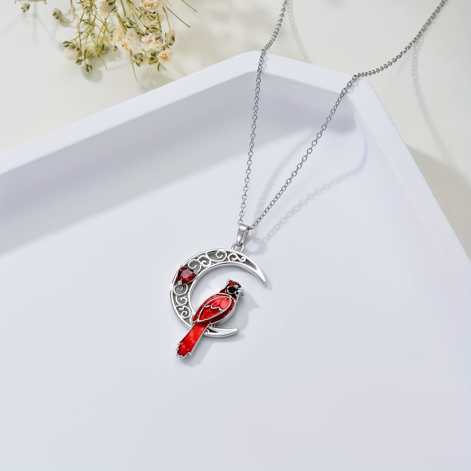 Red bird online necklace