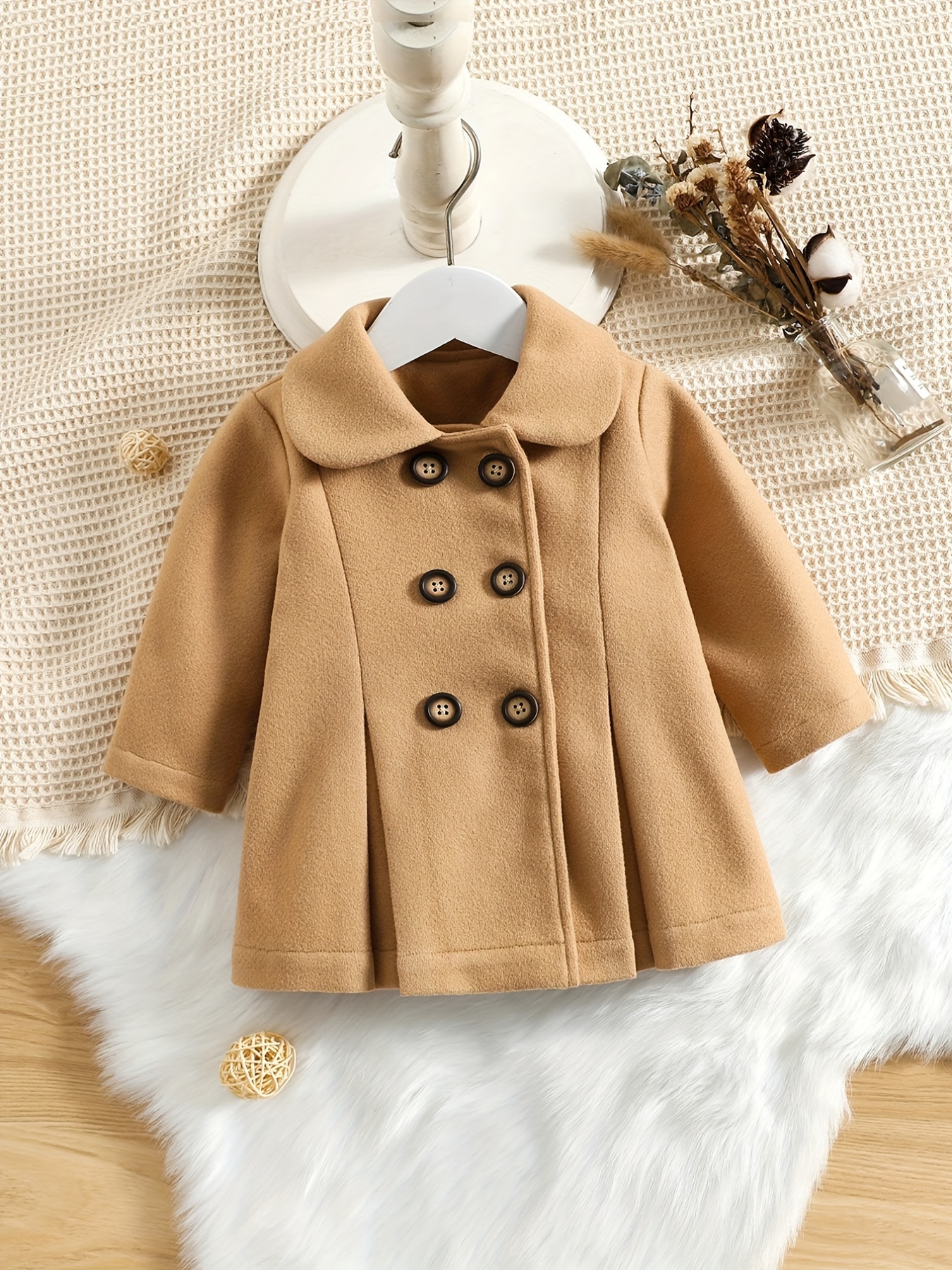 Fall Winter Thick Baby Girl Clothes Bow Imitation Fur Cloak Cape Coat  Toddler Girls Baby Clothing 1st Birthday Outerwear Coats