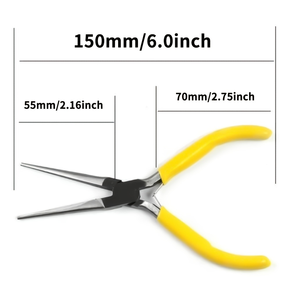 Mini Needle Nose Pliers Set Serrated Straight/bent Nose - Temu