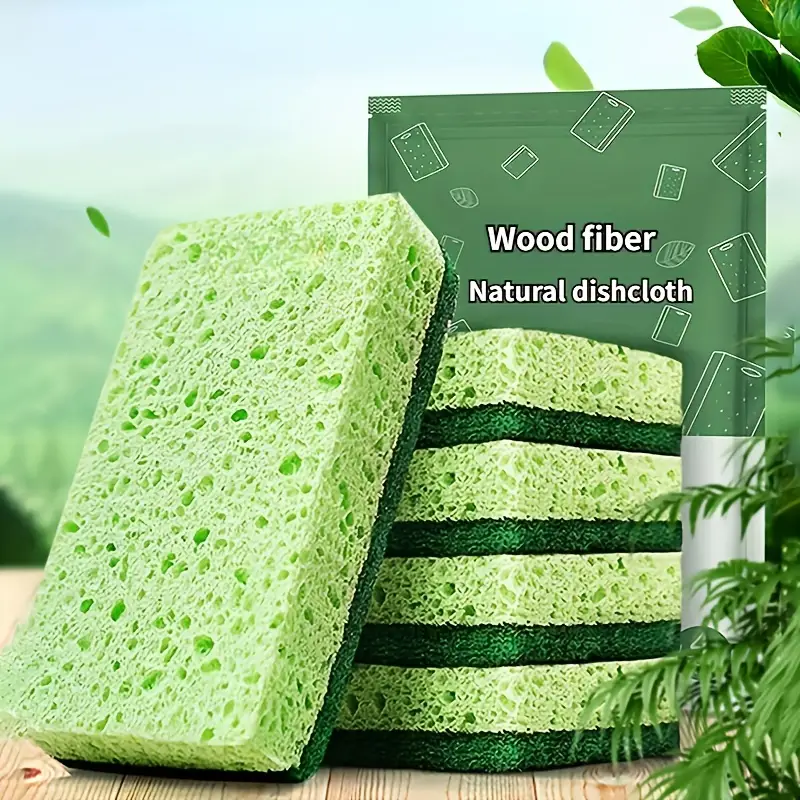 Green Heavy Duty Scrub Sponges And Scouring Pad - Ideal For Cleaning Kitchen,  Dishes, And Bathroom - Tough And Durable - Temu