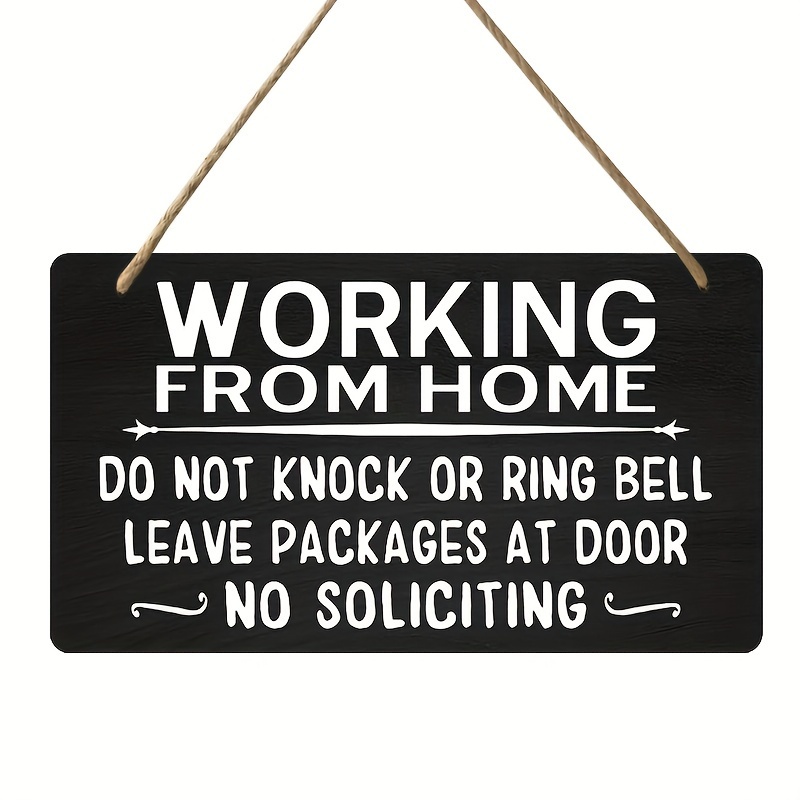 1pc Working From Home Sign Do Not Knock Or Ring Doorbell - Temu