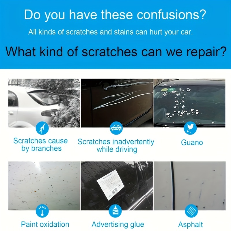 3pcs Nano Sparkle Magic Car Scratch Remover Cloth Scratch Eraser Surface  Repair