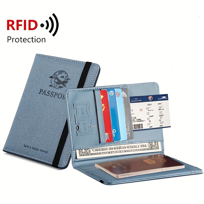 Passport Holder Leather Travel Wallet - RFID Blocking