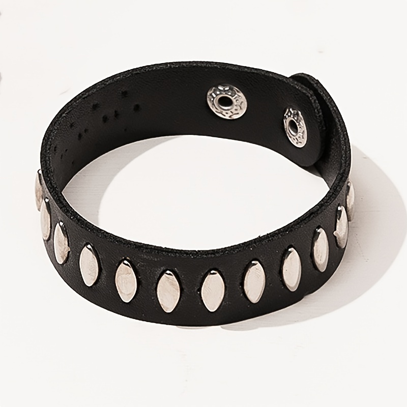 Punk Rivet Star Pu Leather Bracelet Punk Accessories Unique - Temu