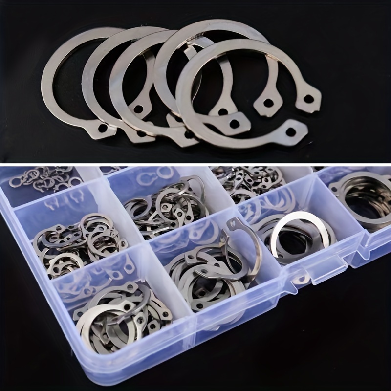 15 x Adjustable Stainless Steel Internal External CirclipCirclip Outer  Retaining Ring Clip For Car Ball Cage Clamps Dust Cover