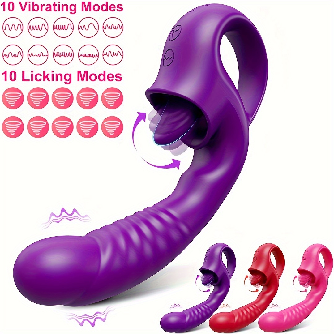 Buy 2in1 Long Rose Vibrator Purple, Rose Toy