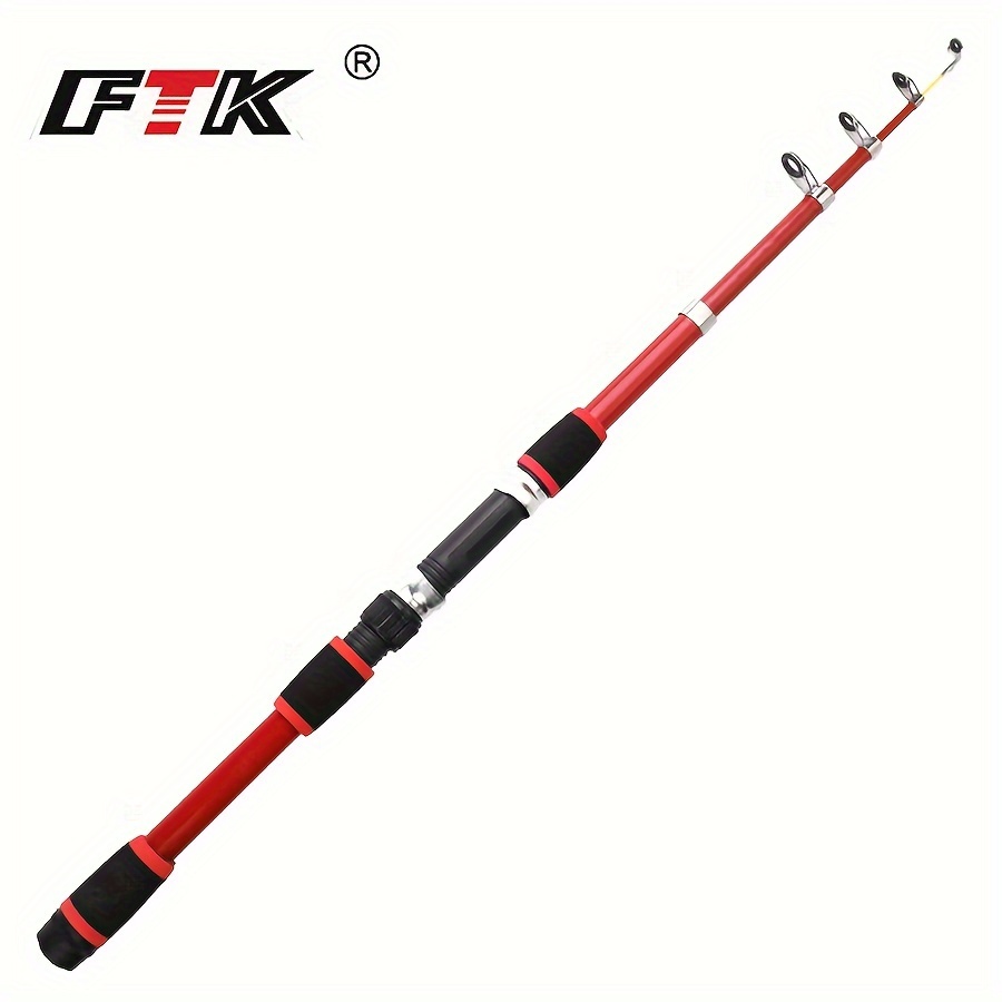 Ftk Portable Fibreglass Fishing Rod Telescopic Fishing Pole - Temu