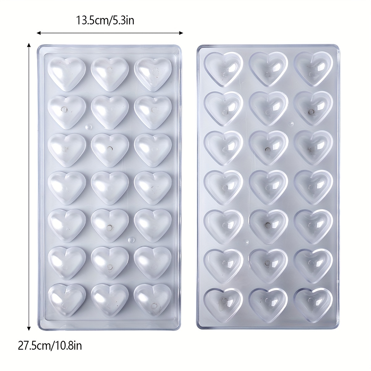 Chocolate Heart Mold Set Of 1, 1 Pc Silicone Molds For Baking Diamond Heart  Shaped Cake Mold Trays With 2 Pieces Wooden Hammers Non-Sticky Dessert  Cookie Mould Suitable For Home Kitchen DIY