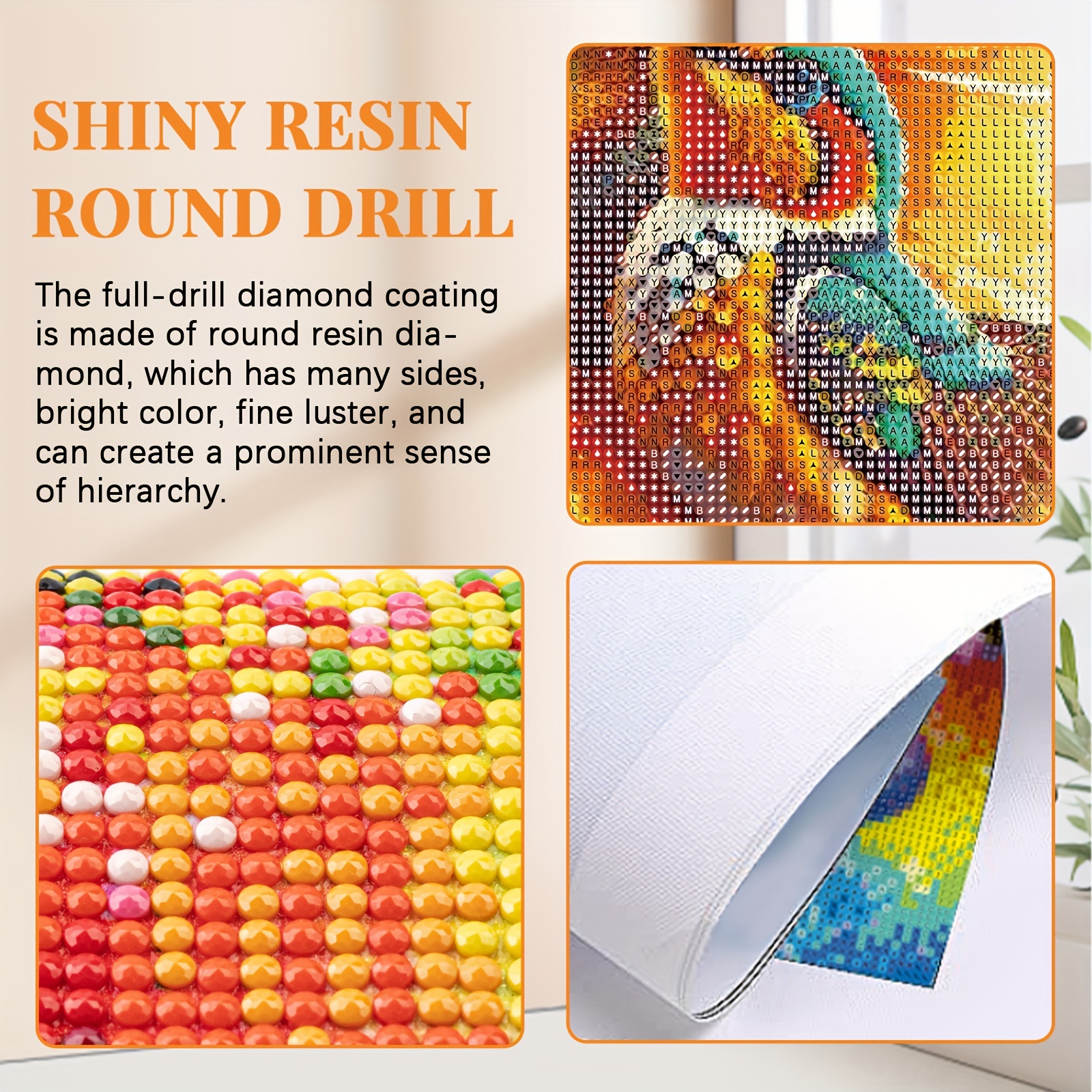5D DIY Diamond Painting Kits for Adults,Round Full Drill Resin
