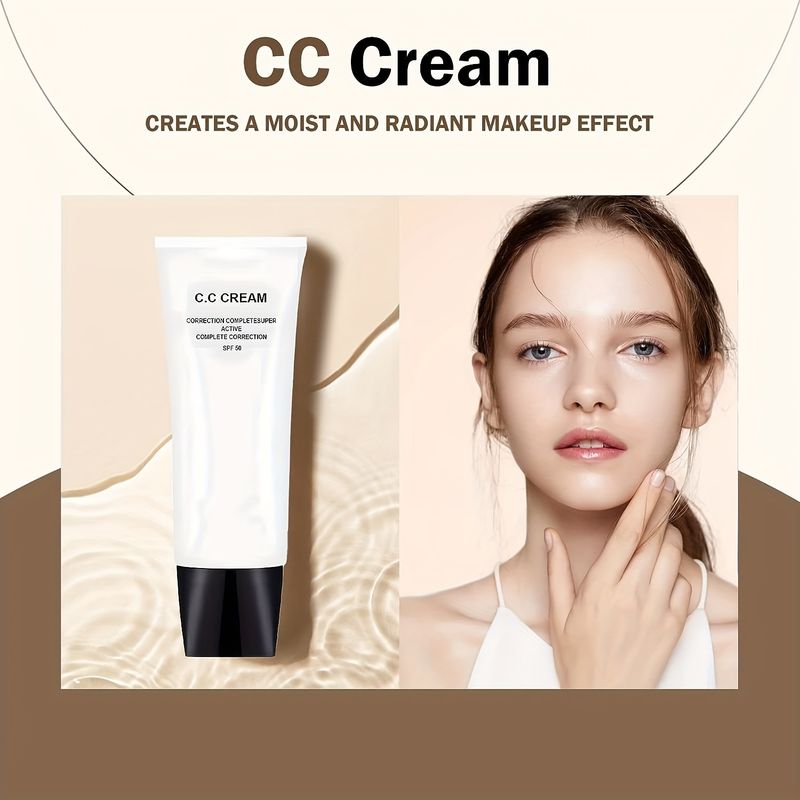 Skin Tone Adjusting CC Cream SPF 50 Foundation Mature Skin Makeup Primer  Moisturizing Face Sun Protection Color Correcting Tinted Moisturizer For  Face