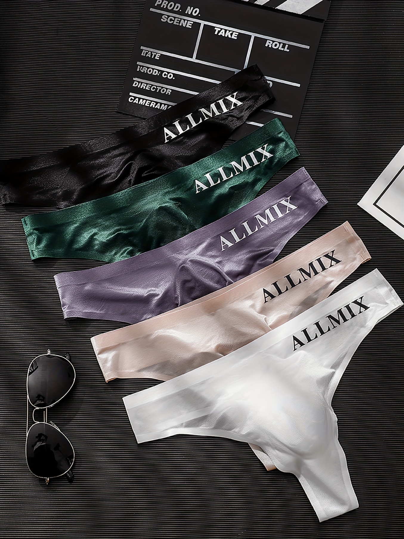 Men's Fashion Sexy Thongs Underwear Letters Print Thin - Temu Canada