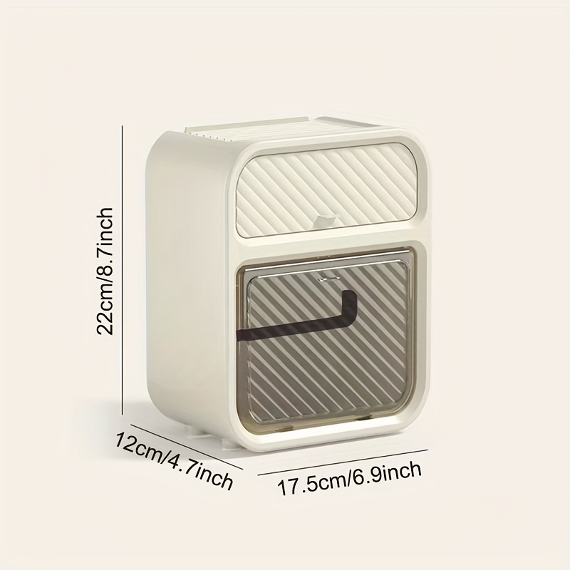 Wall Mounted Tissue Holder, Waterproof Toilet Storage C
