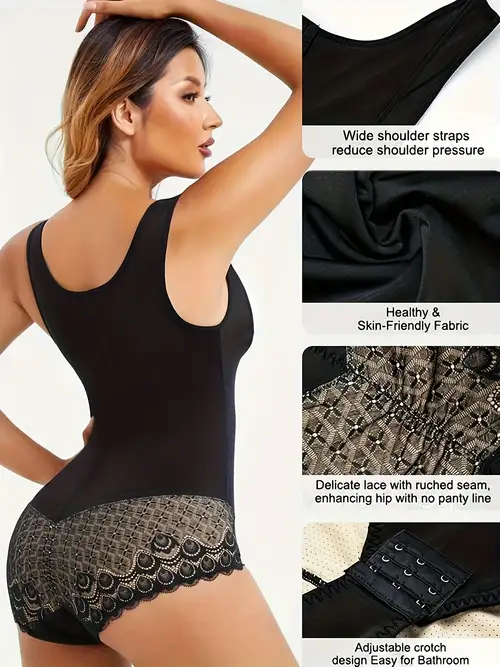 Lace Stitching Shaping Cami Tops V Neck Tummy Control - Temu