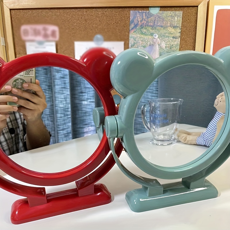 Desktop Cute Cartoon Mirror Adjustable Foldable Handle For - Temu