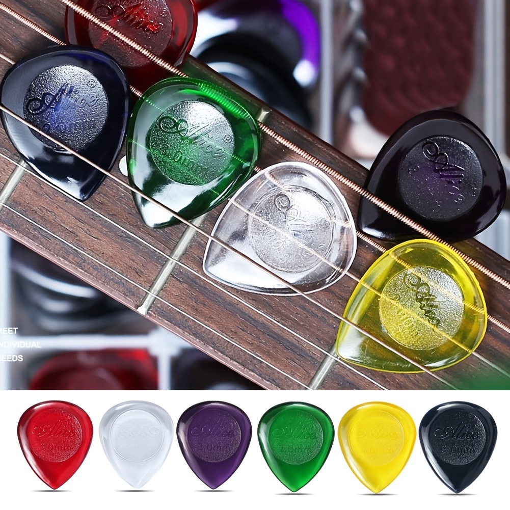 

6/24/50pcs Stubby Guitar Picks Acoustic Electric Bass Plectrum Mediator 1/2/3mm Thickness Fast Picking Guitar Accessories