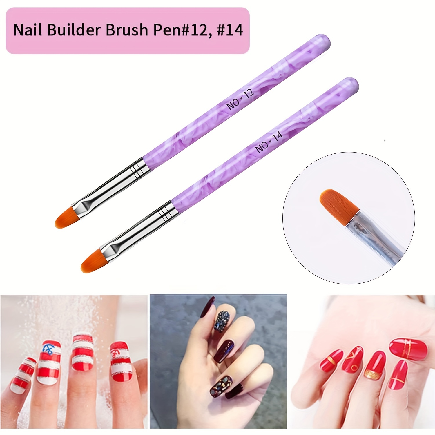 Nail Art Brushes Set, Nail Art Design Tools, 3d Builder Nail Gel Brush,  Professional Acrylic Nail Drawing Pen, Nail Art Brush For Salon At Home  Manicure, Shop Now For Limited-time Deals