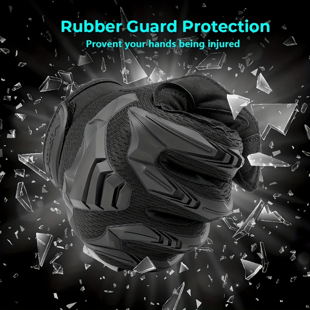 WTACTFUL Rubber Guard Tactical Gloves for Men Touchscreen Airsoft  Motorcycle Hunting Outdoor