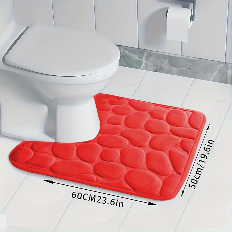 TIBÂ® Soft Microfiber Anti-Skid Bath Mat (Pack of 2, 40X60cm