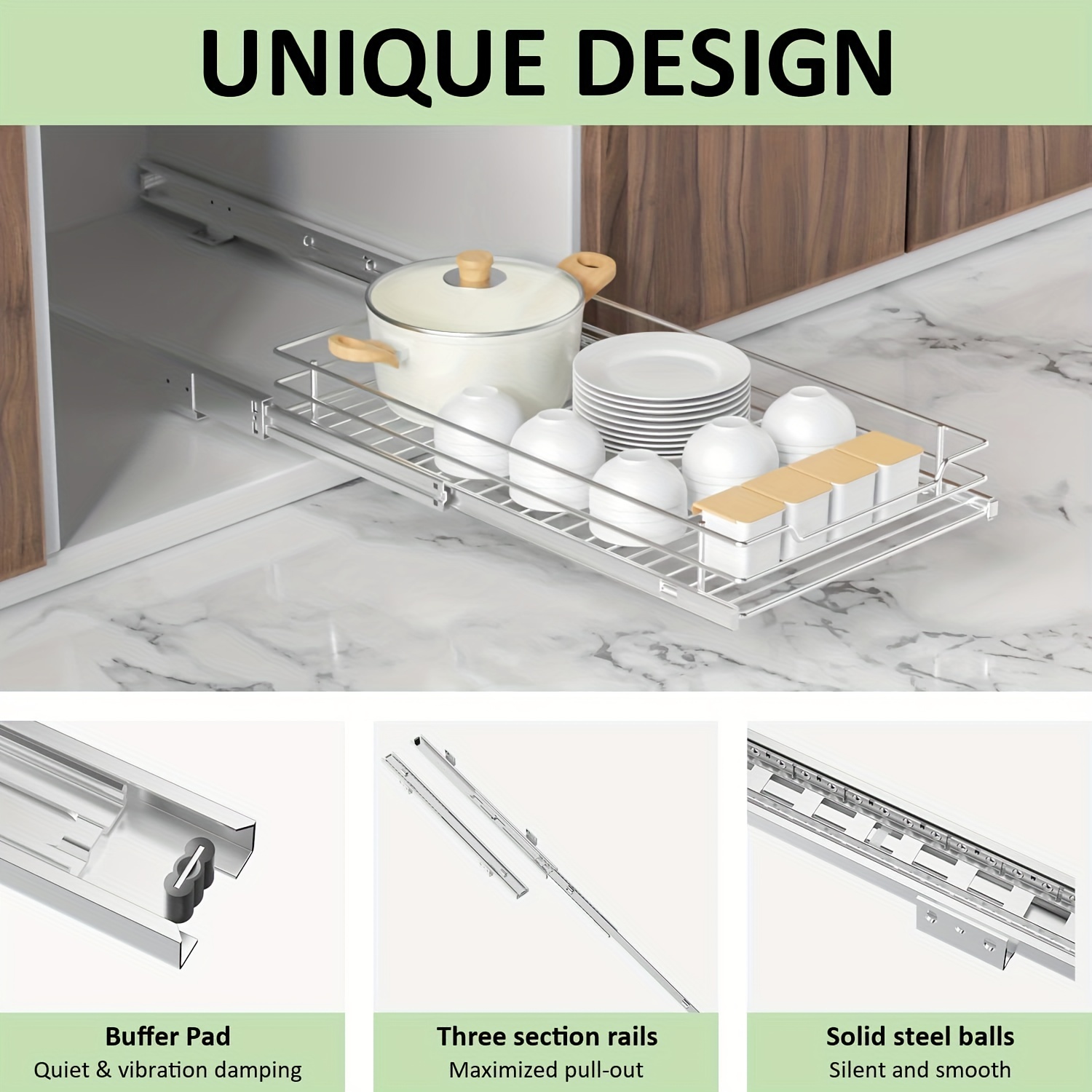 Sliding Pull out Type Drawers For Kitchen Cabinets Heavy - Temu