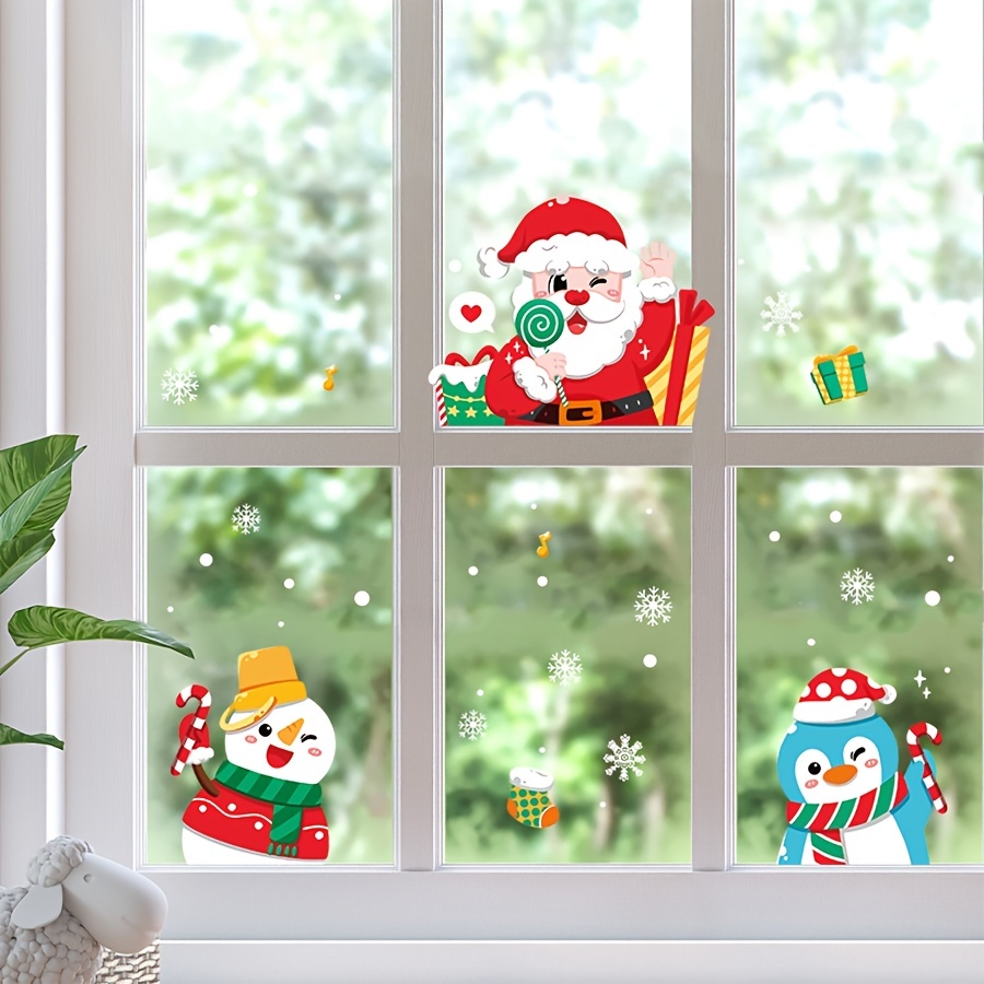 Christmas Snowflakes Window Clings Decals Decorations White
